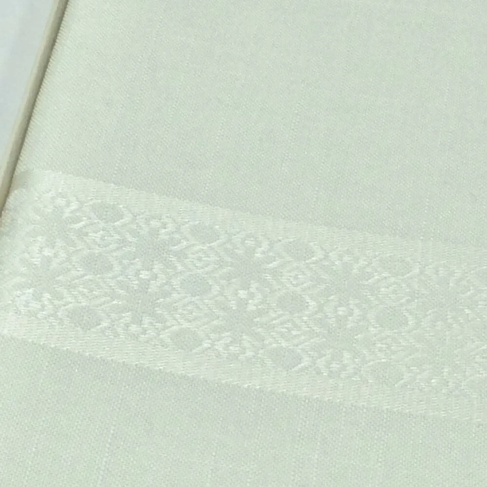 Vintage Home Beautiful Linen Vickie FMS Bros White Tablecloth 54x72 New